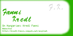 fanni kredl business card